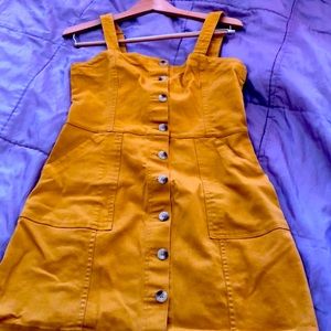 Mustard yellow corduroy dress